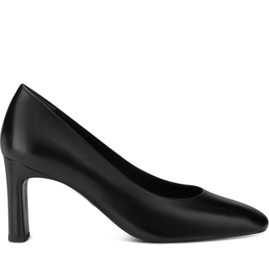 Tamaris womens black leather elegant closed formal | Vilbury London