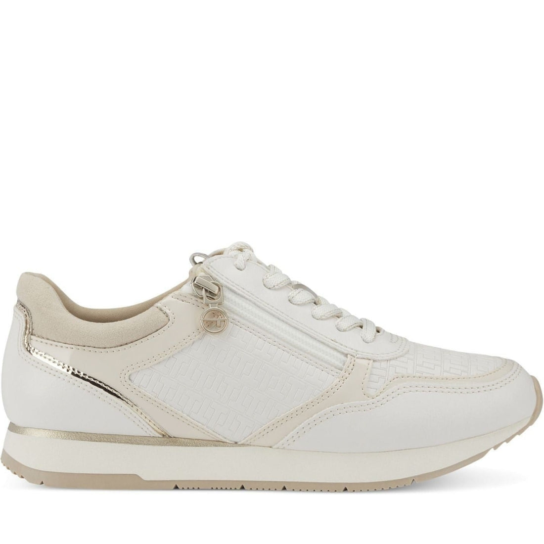 Tamaris womens offwhite comb casual closed sport shoe | Vilbury London