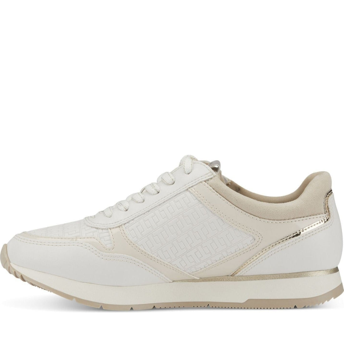 Tamaris womens offwhite comb casual closed sport shoe | Vilbury London