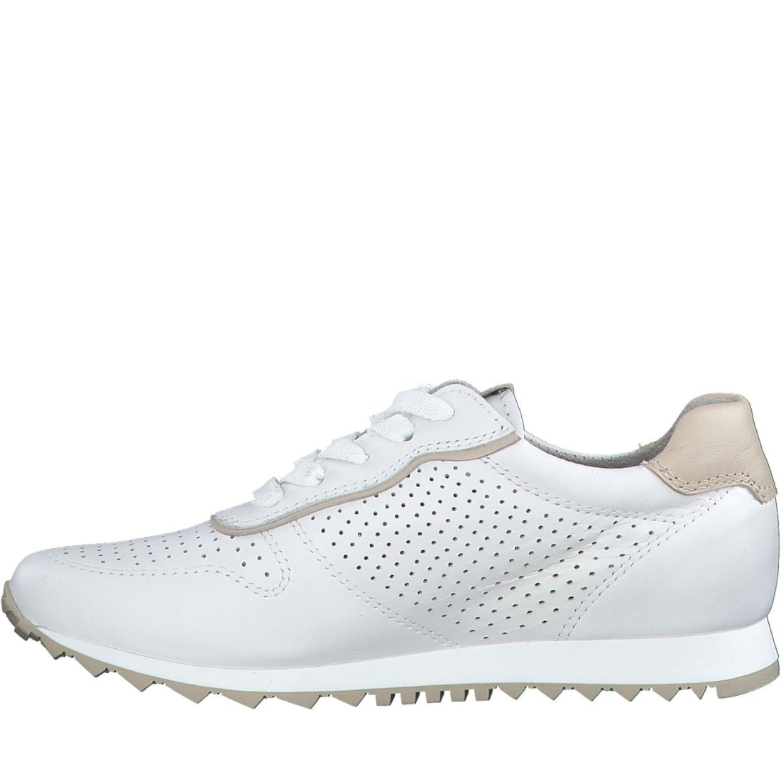 Tamaris womens white, nature casual closed sport shoe | Vilbury London