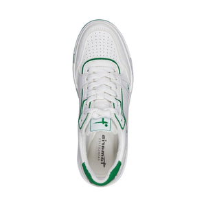 Tamaris womens white, green casual closed sport shoe | Vilbury London