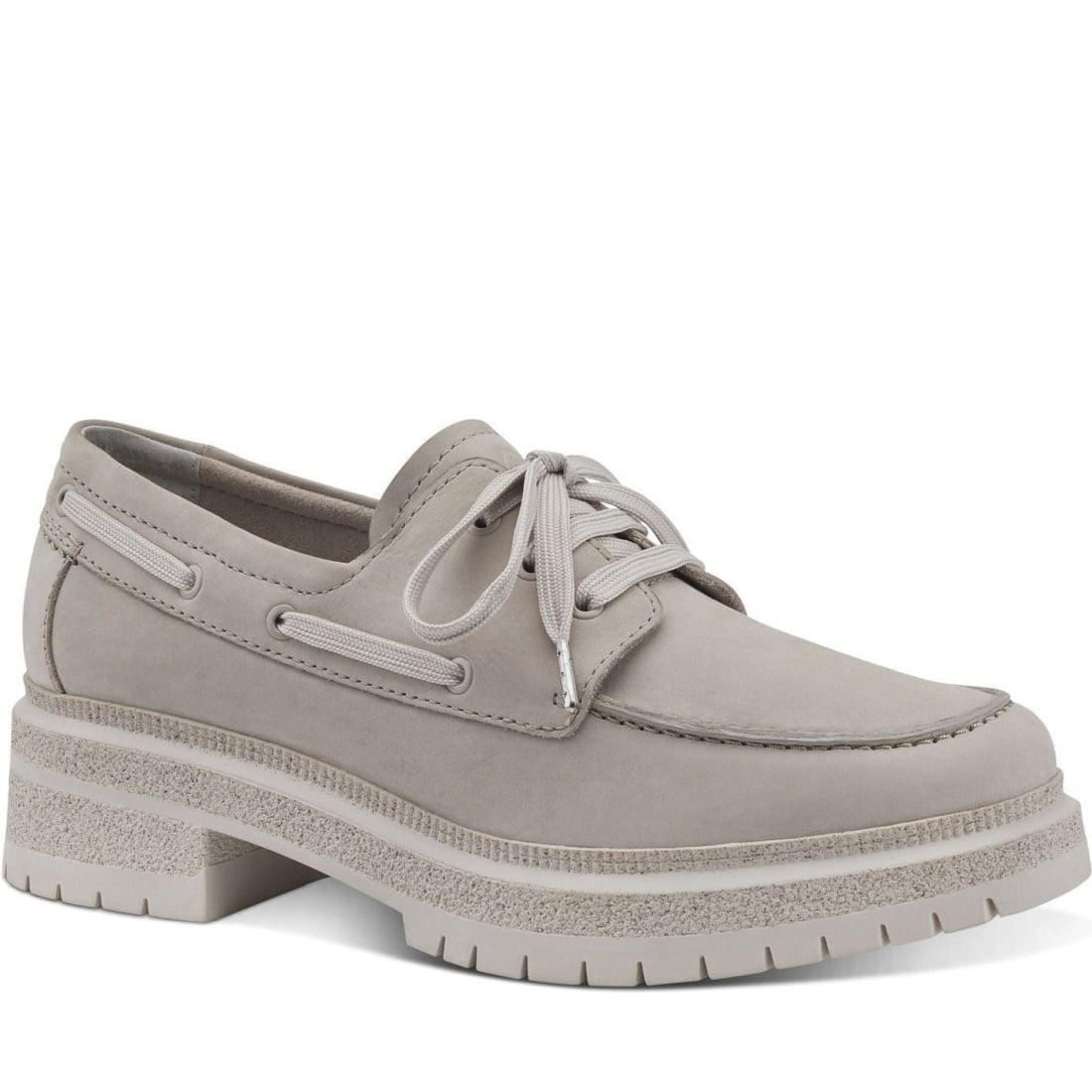 Tamaris womens taupe casual closed loafers | Vilbury London