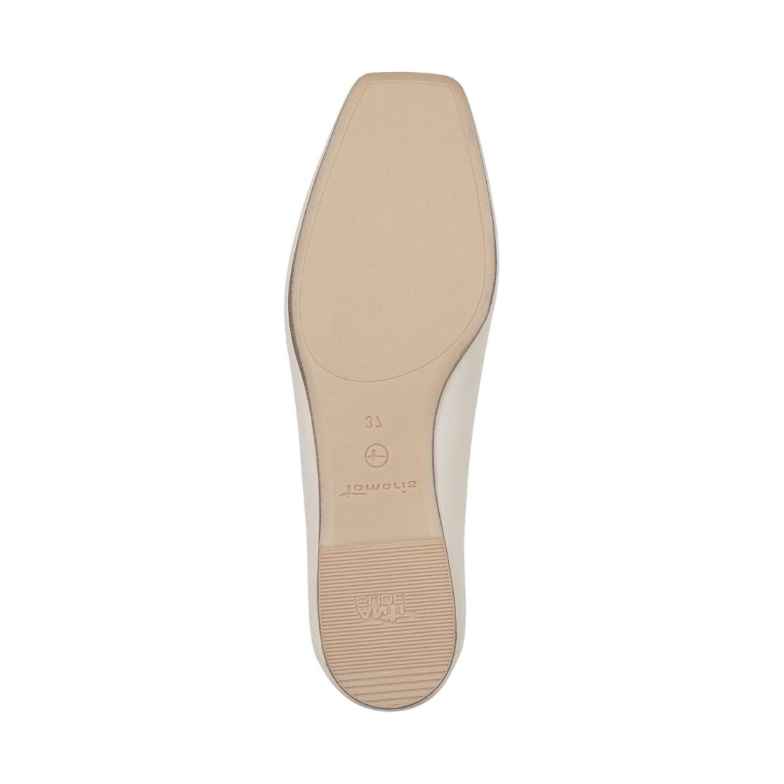 Tamaris womens ivory leather casual closed loafers | Vilbury London