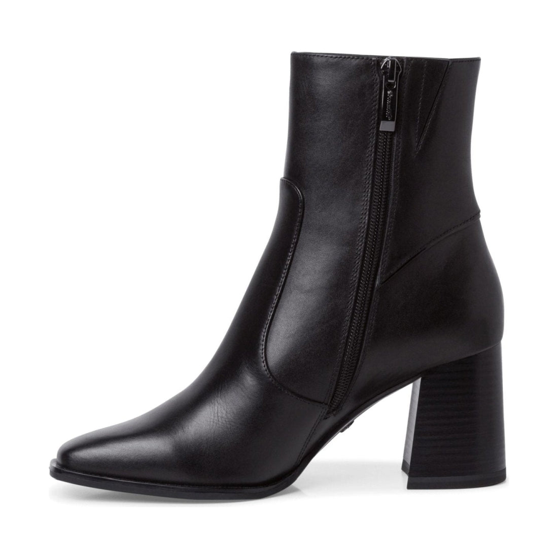 Tamaris womens black elegant closed booties | Vilbury London