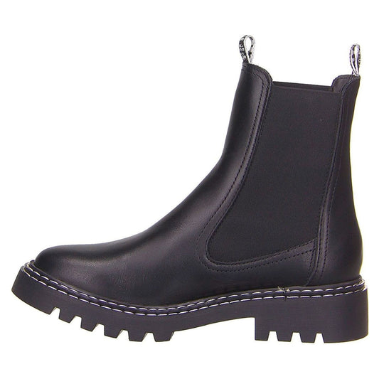 Tamaris womens black casual closed booties | Vilbury London