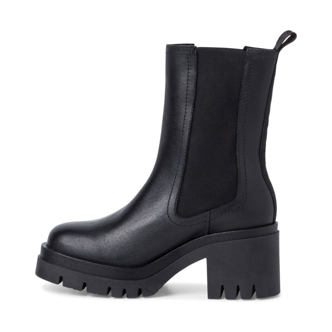 Tamaris womens black casual closed booties | Vilbury London