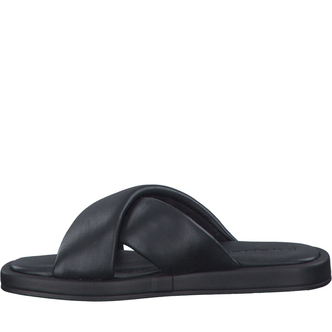 Tamaris womens black casual open slippers | Vilbury London