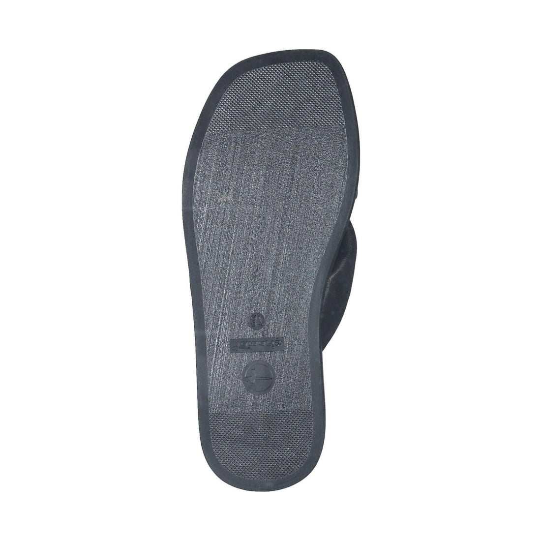 Tamaris womens black casual open slippers | Vilbury London