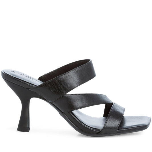 Tamaris Womens black elegant open slippers | Vilbury London