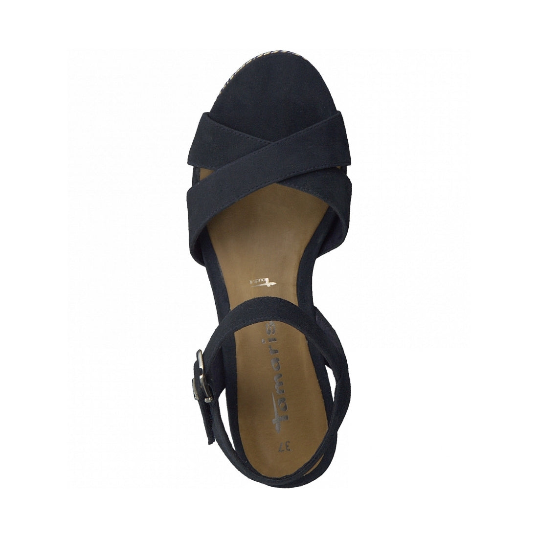 Tamaris Womens navy casual open sandals | Vilbury London