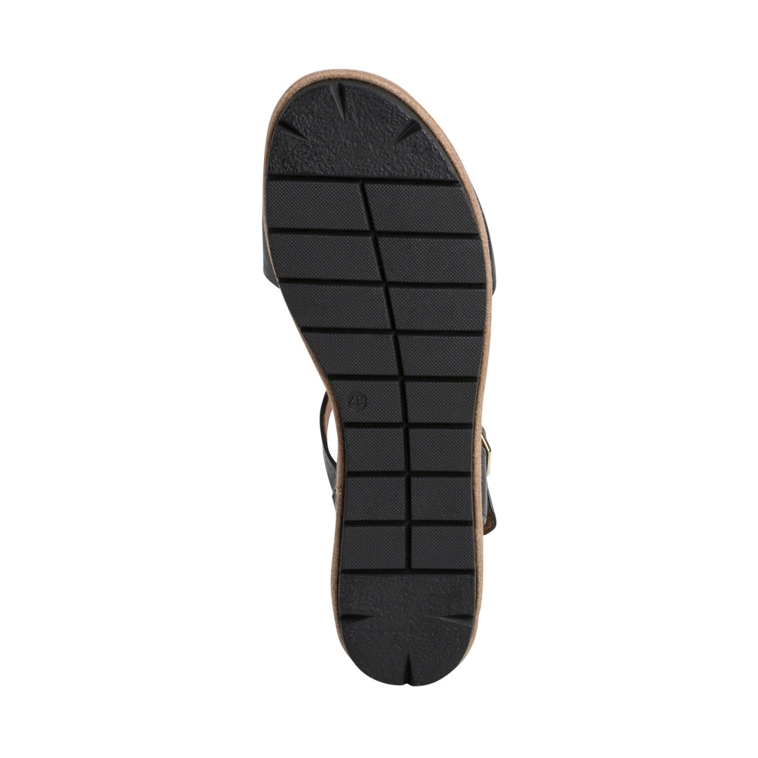 Tamaris Womens black casual open sandals | Vilbury London
