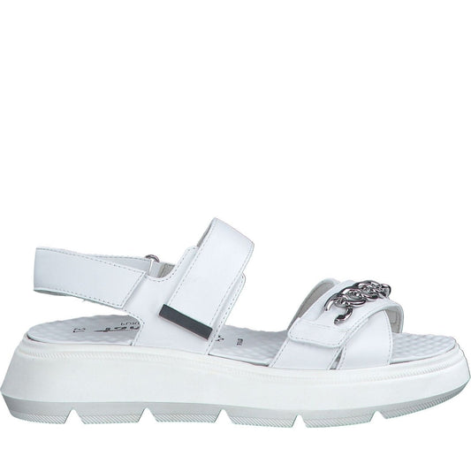 Tamaris womens white elegant open sandals | Vilbury London