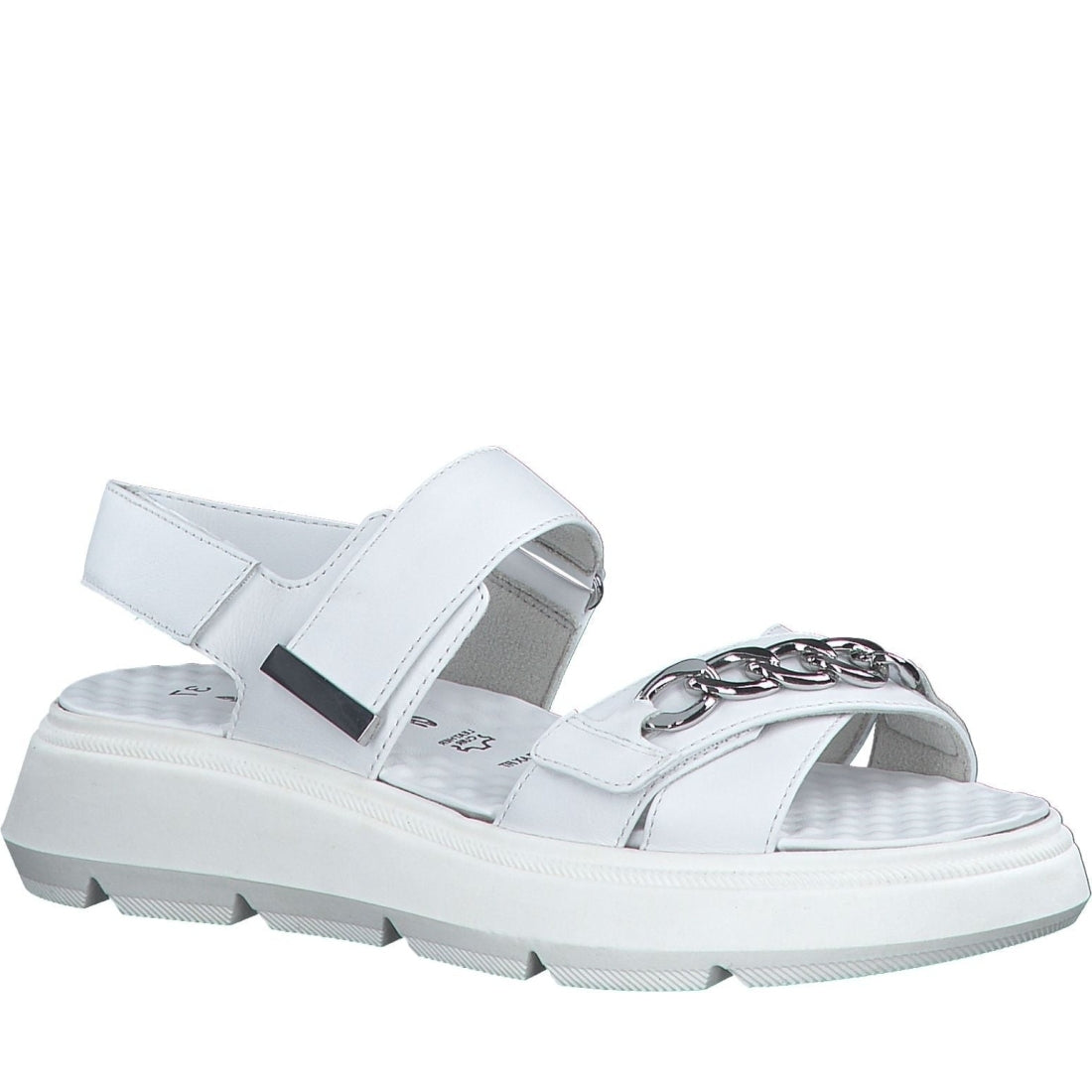 Tamaris womens white elegant open sandals | Vilbury London