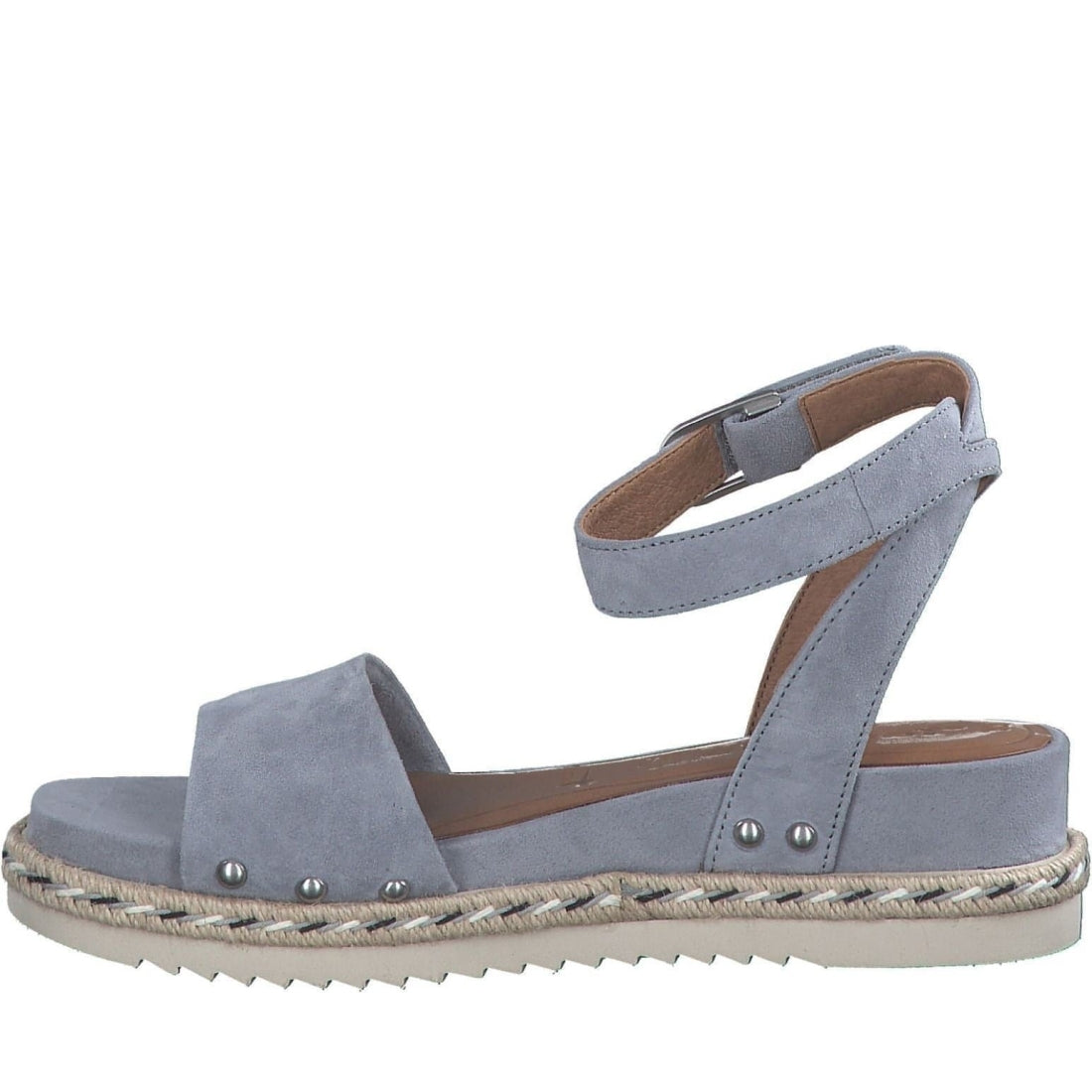 Tamaris womens light blue casual open sandals | Vilbury London