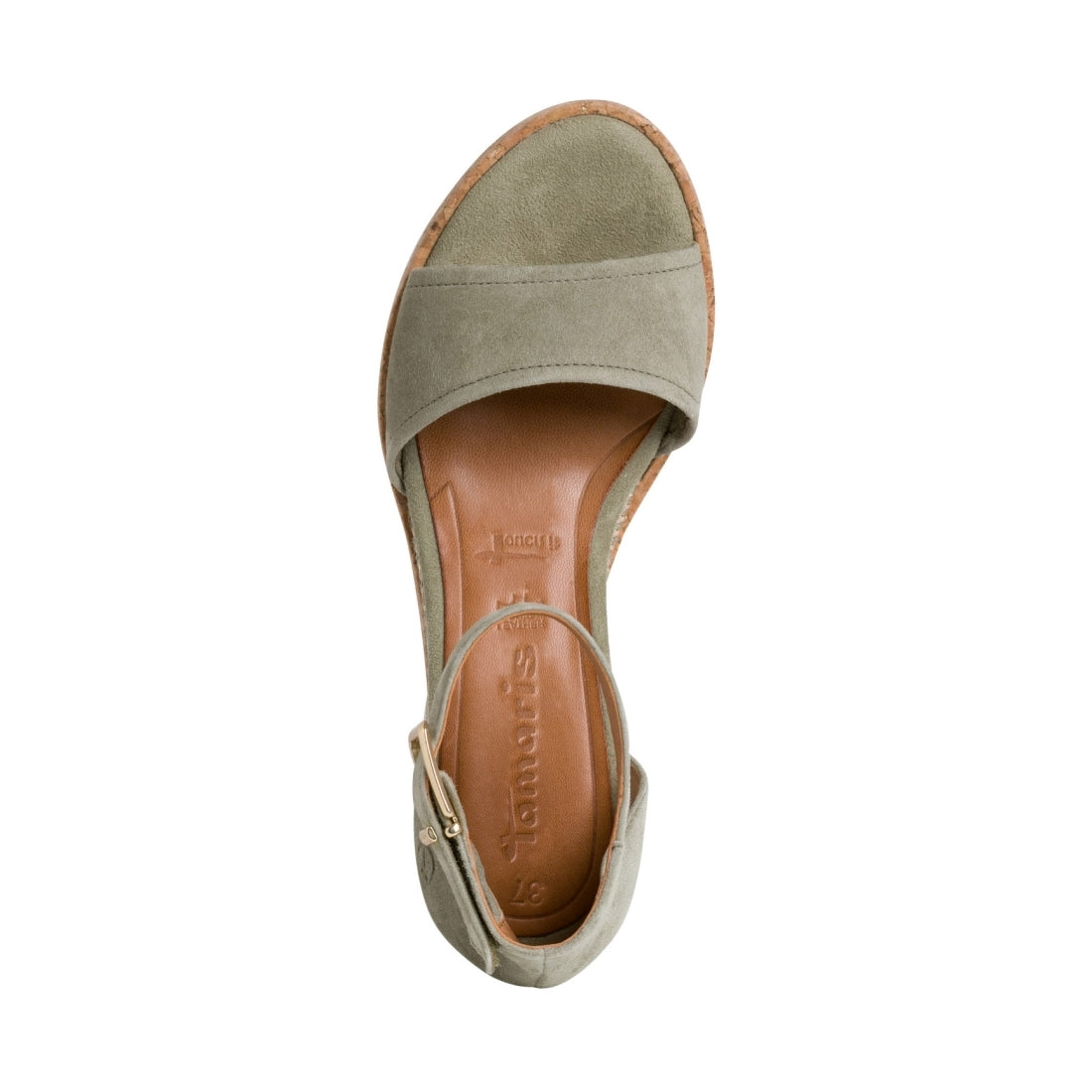 Tamaris Womens pistacchio casual open sandals | Vilbury London