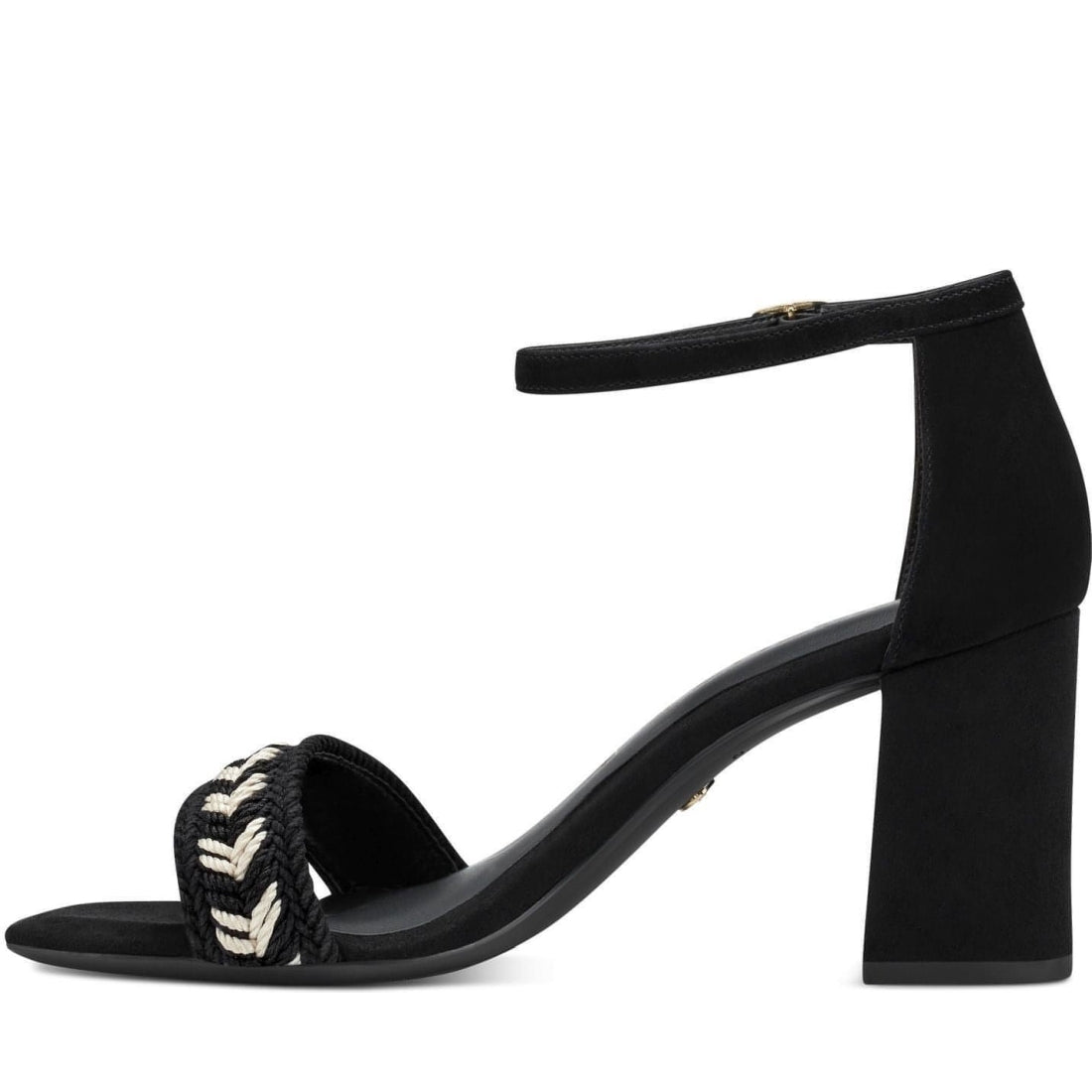 Tamaris womens black elegant open sandals | Vilbury London