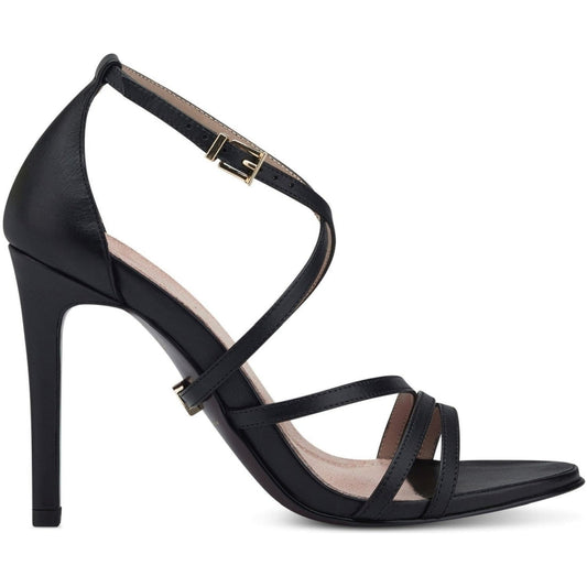 Tamaris womens black elegant open pumps | Vilbury London