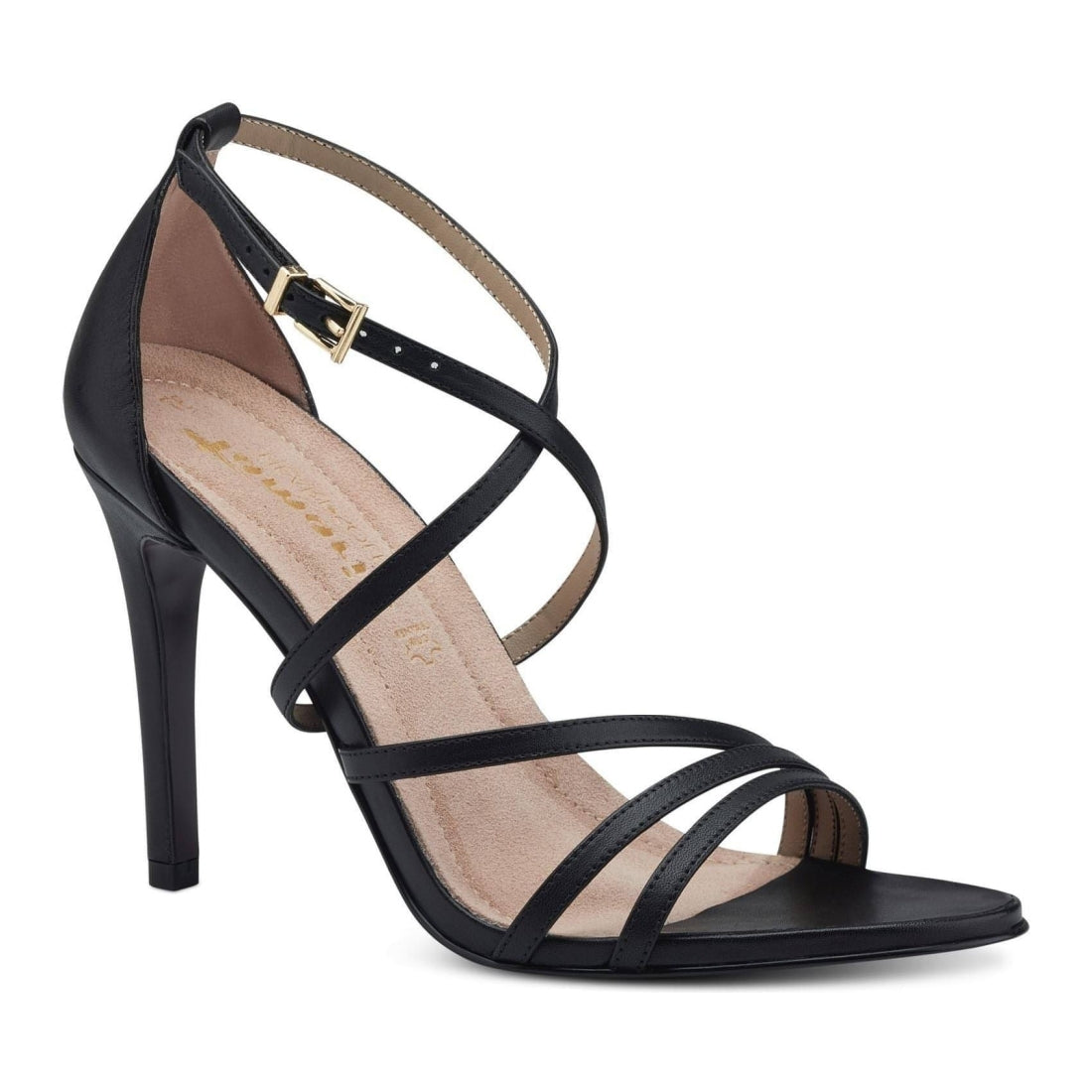 Tamaris womens black elegant open pumps | Vilbury London