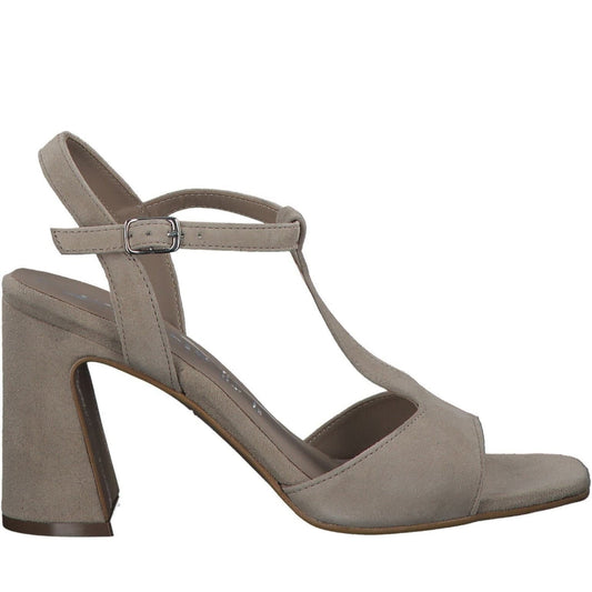 Tamaris womens taupe elegant open sandals | Vilbury London